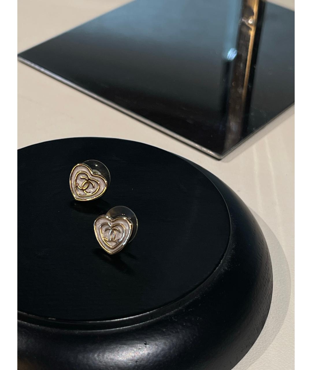 CHANEL Золотые металлические серьги, фото 2