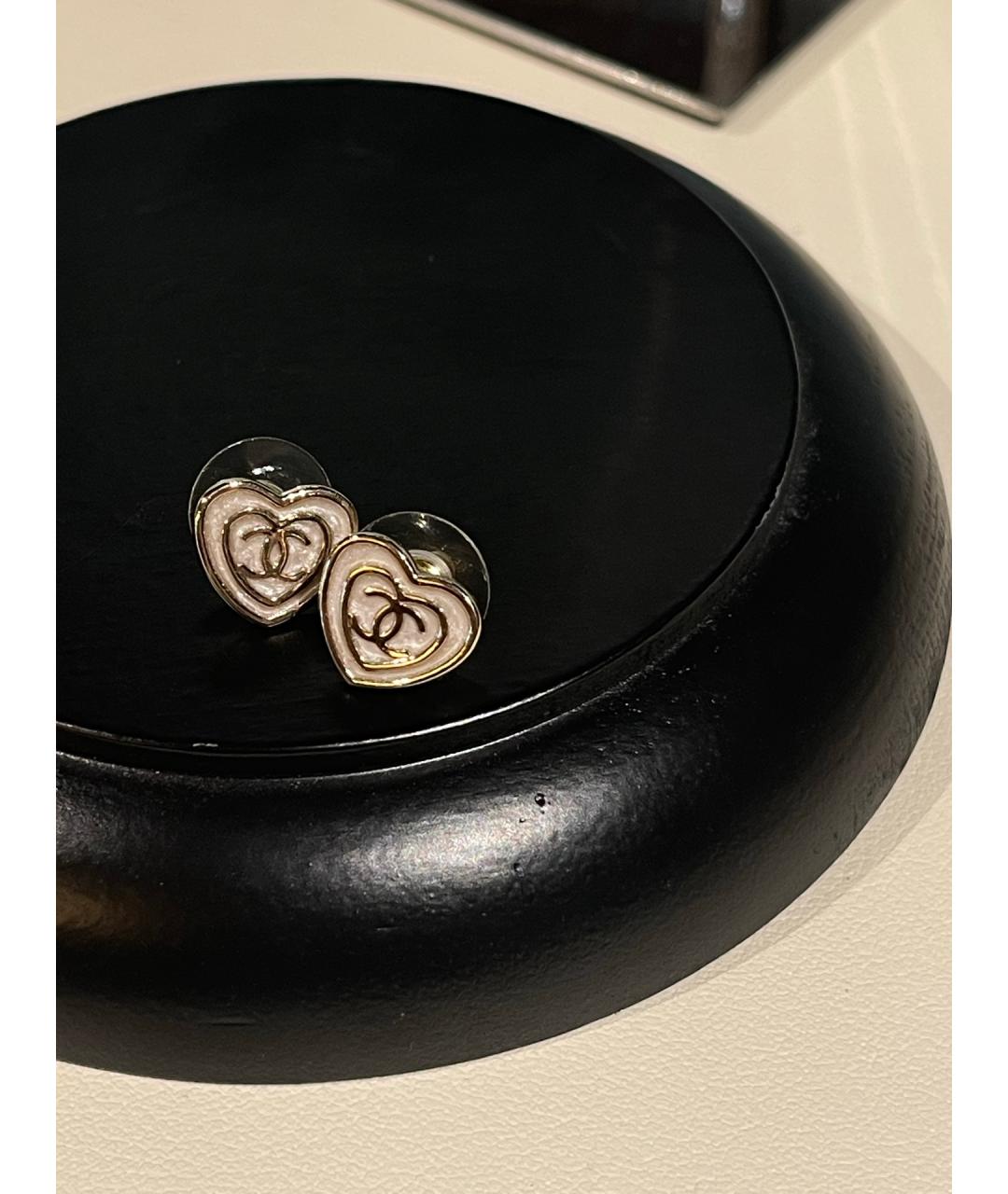 CHANEL Золотые металлические серьги, фото 3