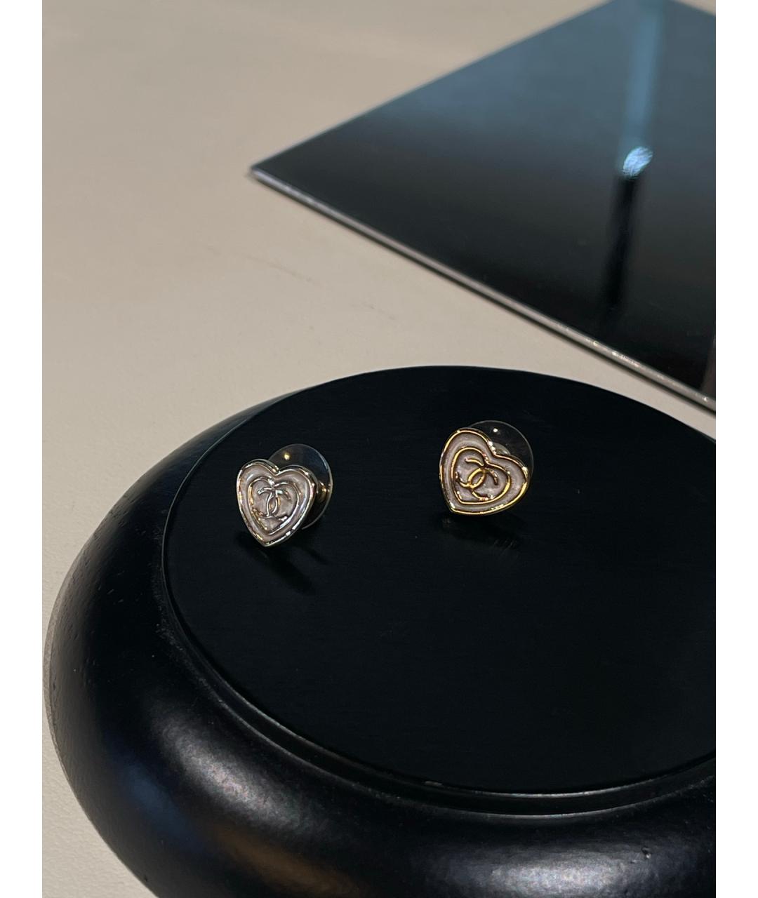 CHANEL Золотые металлические серьги, фото 4