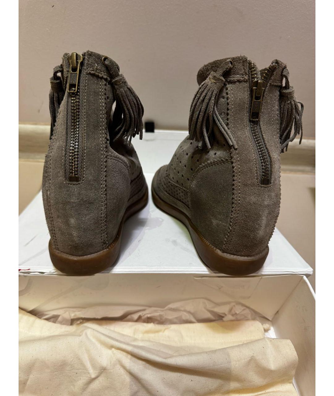 ISABEL MARANT Хаки замшевые ботильоны, фото 4