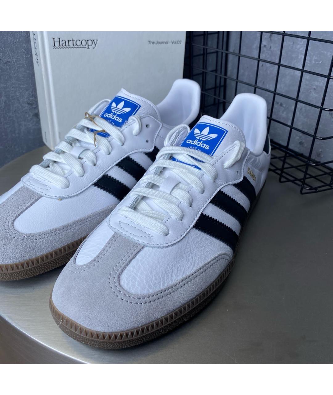 ADIDAS Белые низкие кроссовки / кеды из искусственной кожи, фото 3