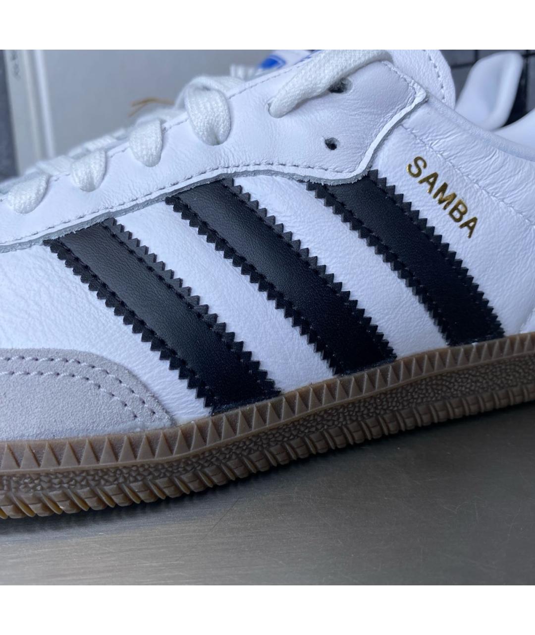 ADIDAS Белые низкие кроссовки / кеды из искусственной кожи, фото 5