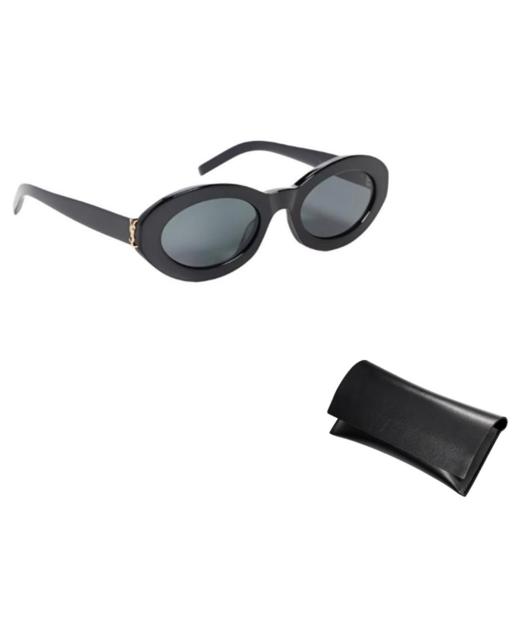 SAINT LAURENT Черные пластиковые солнцезащитные очки, фото 9