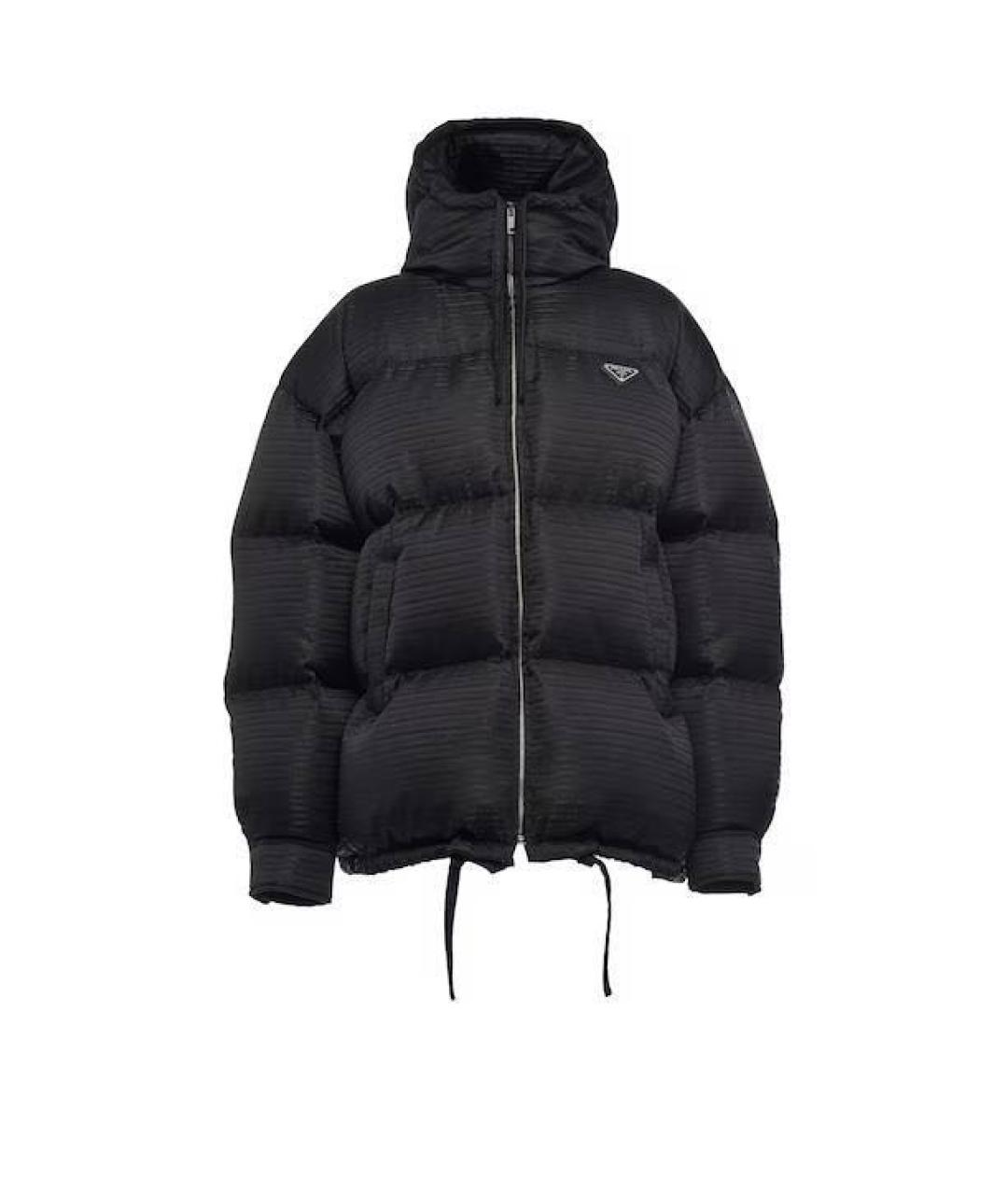 PRADA Черный полиэстеровый пуховик, фото 9