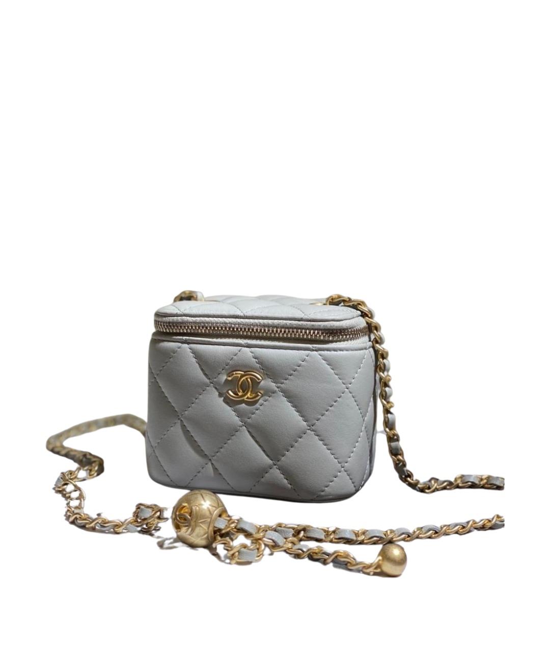 CHANEL Серая кожаная сумка через плечо, фото 1