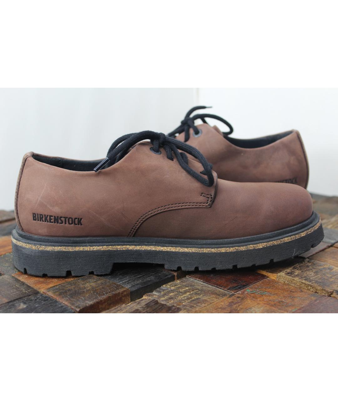 BIRKENSTOCK Коричневые нубуковые брогги и оксфорды, фото 6