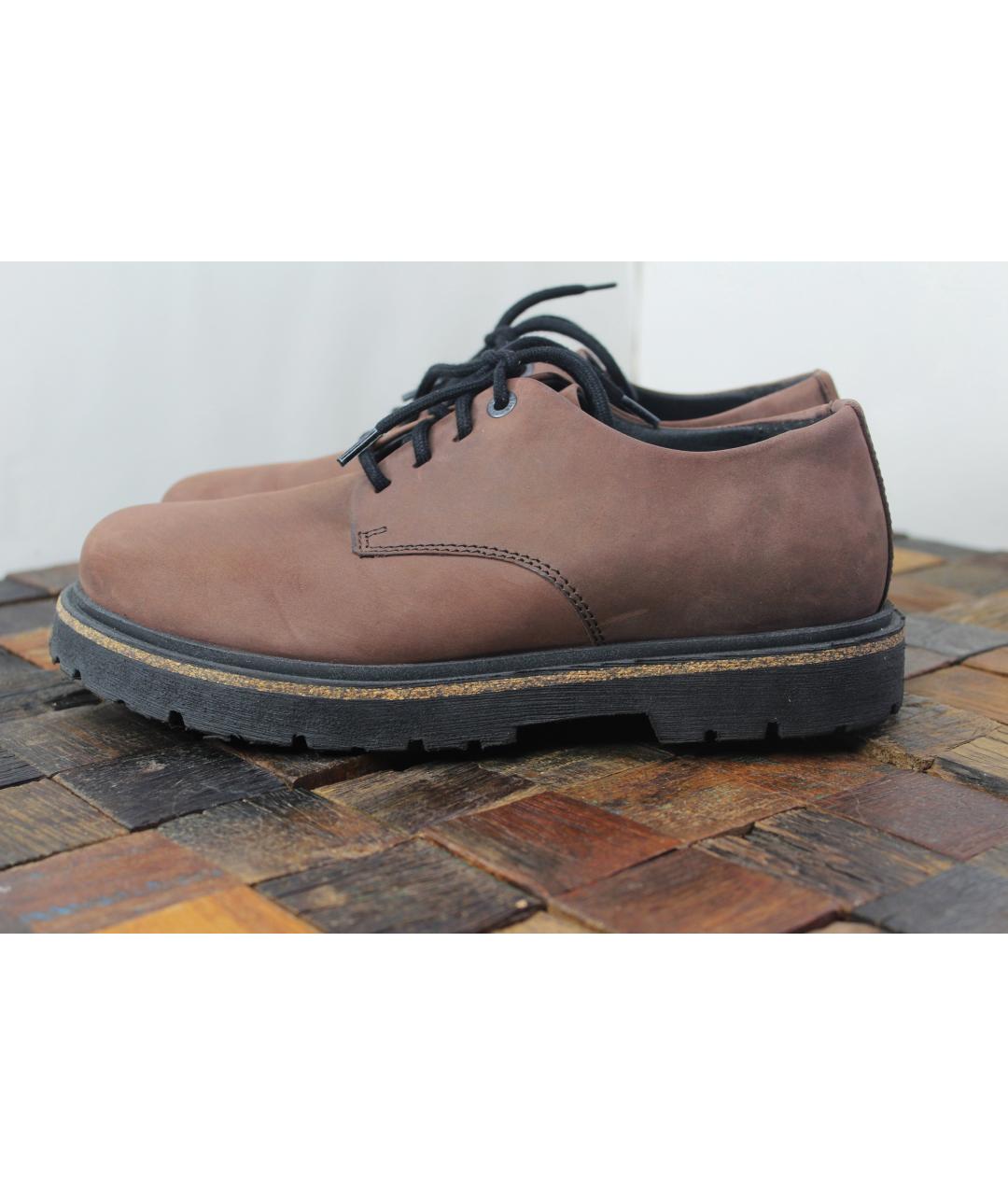 BIRKENSTOCK Коричневые нубуковые брогги и оксфорды, фото 10