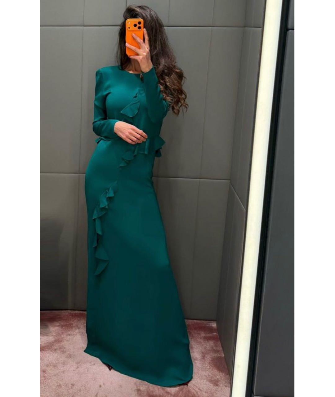 LANVIN Зеленые вискозное коктейльное платье, фото 3