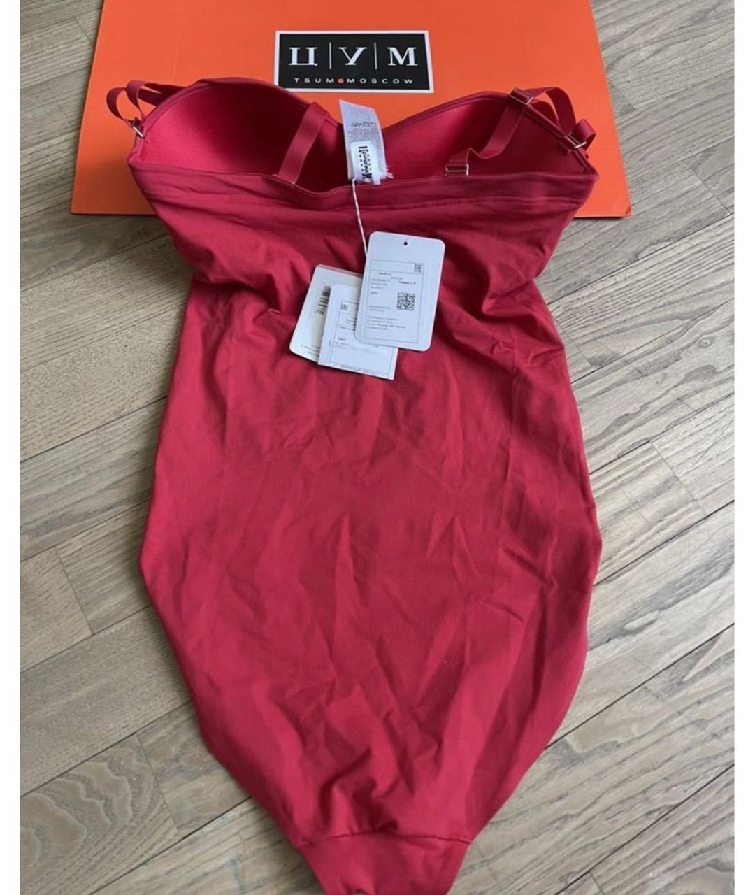 WOLFORD Бордовый полиэстеровый купальник, фото 4