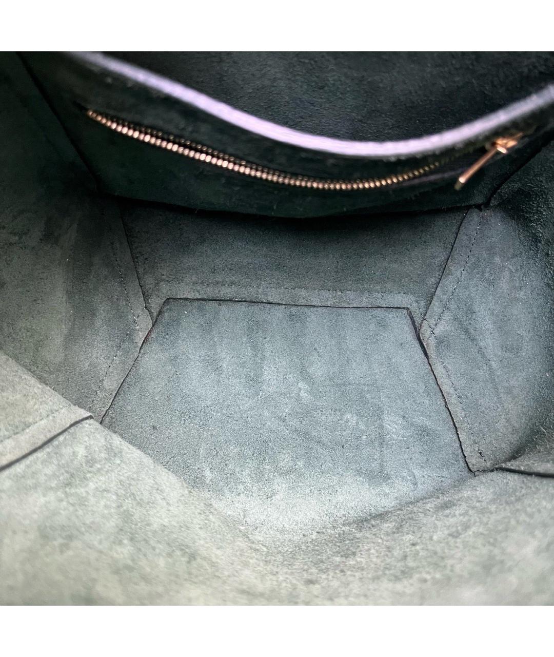 CELINE Зеленая кожаная сумка через плечо, фото 6