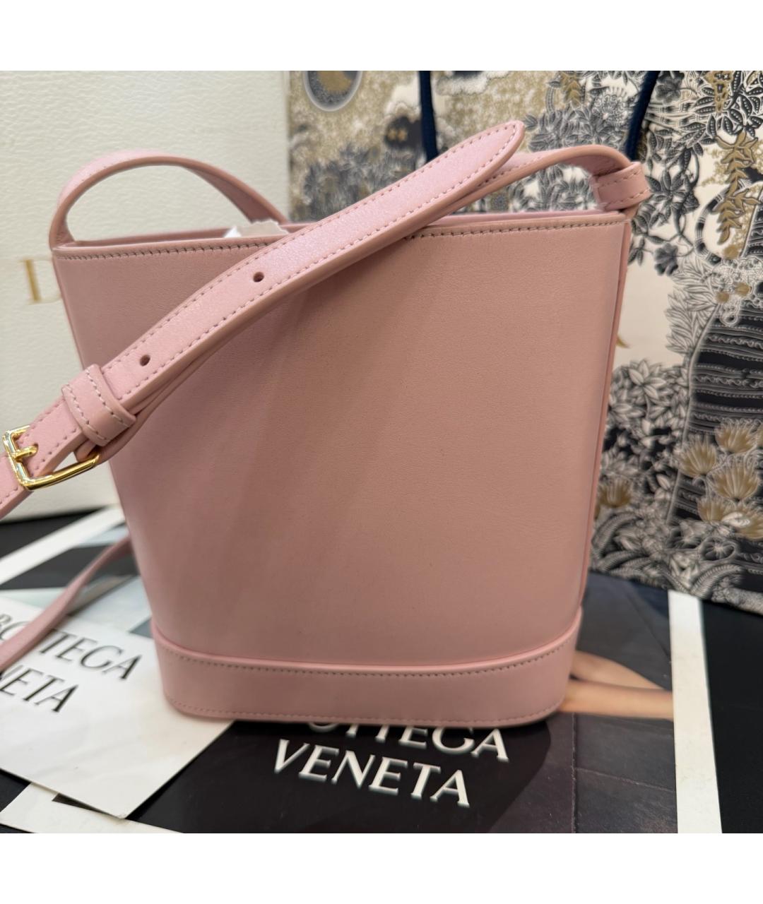 CELINE Розовая кожаная сумка через плечо, фото 3