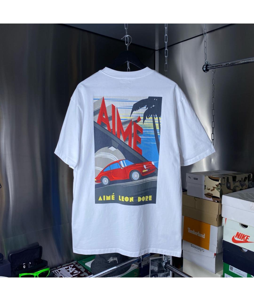 Aimé Leon Dore Белая хлопковая футболка, фото 2