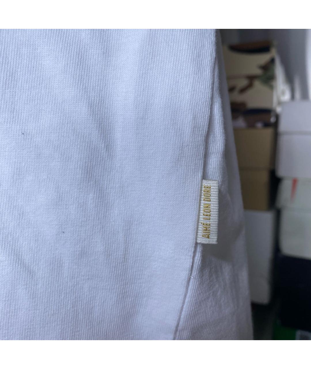 Aimé Leon Dore Белая хлопковая футболка, фото 6