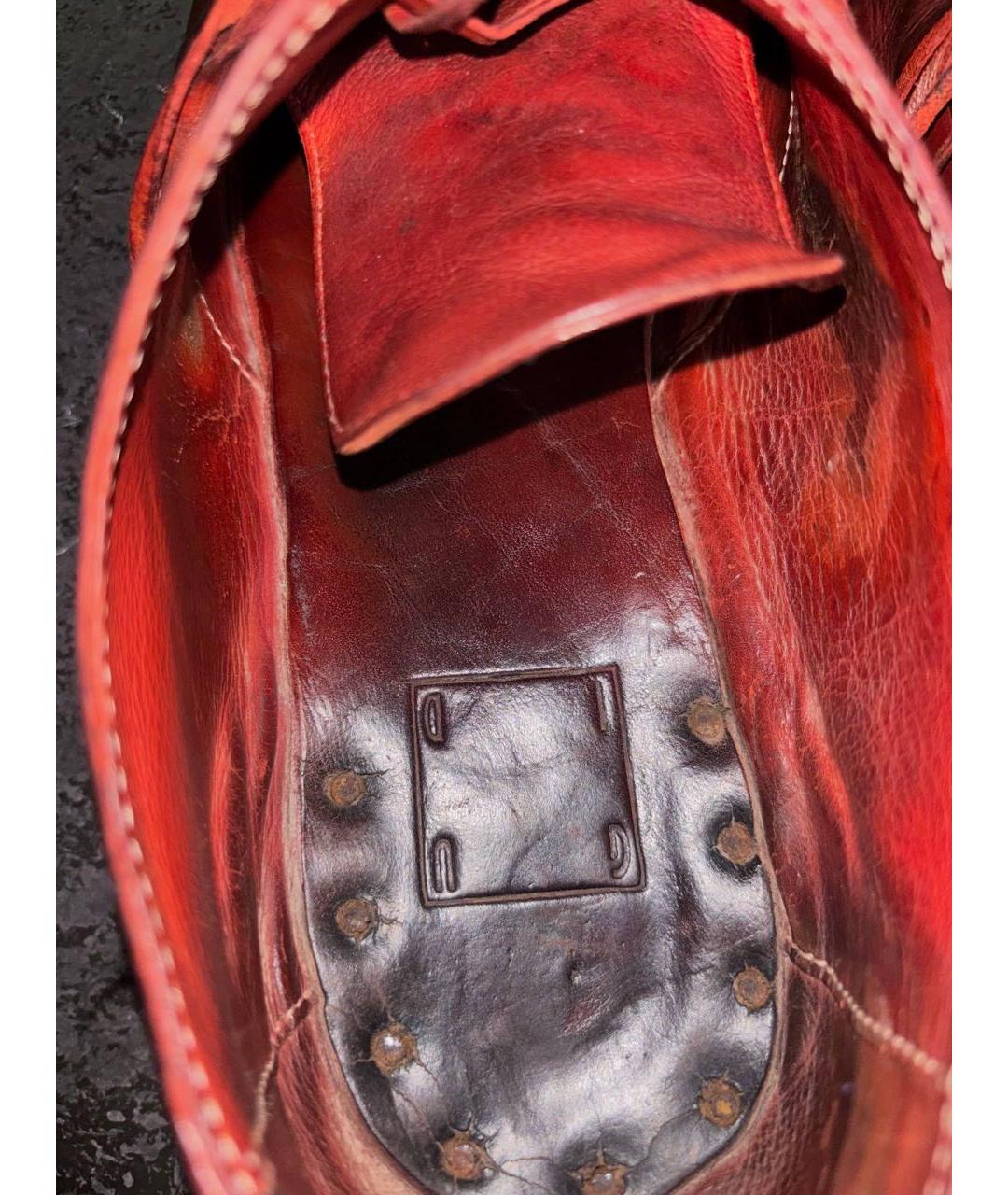 GUIDI Бордовые кожаные туфли, фото 6