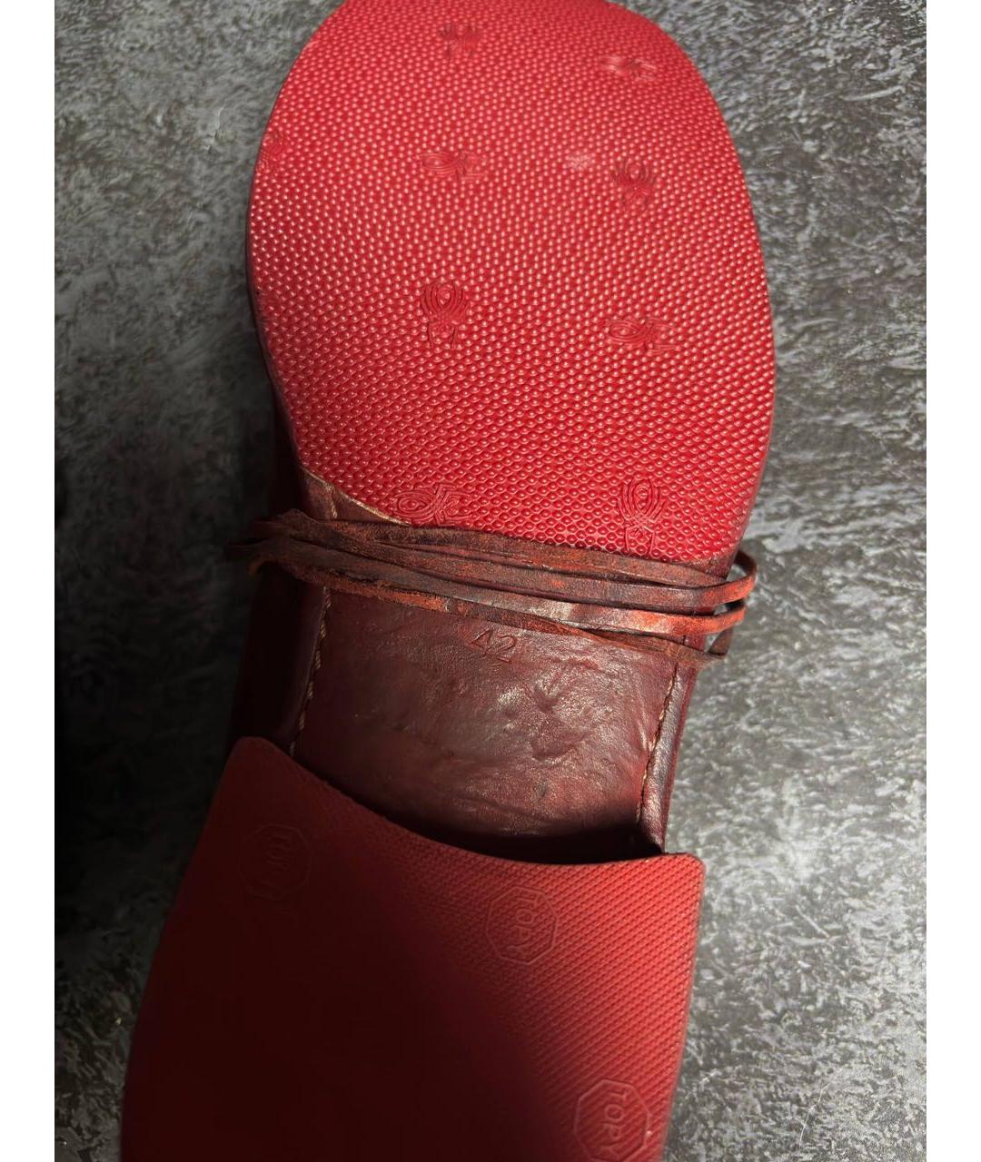 GUIDI Бордовые кожаные туфли, фото 7