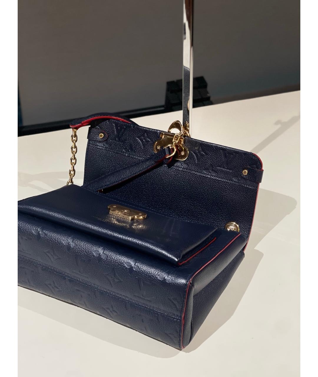 LOUIS VUITTON Синяя кожаная сумка через плечо, фото 6