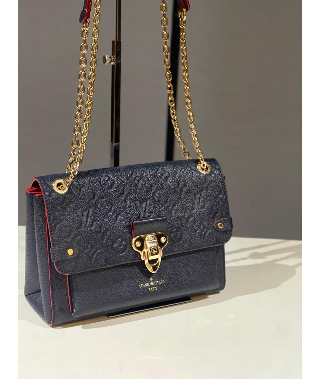 LOUIS VUITTON Синяя кожаная сумка через плечо, фото 2