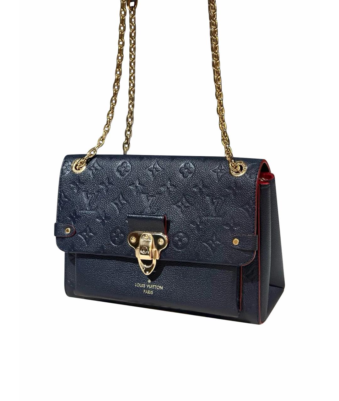 LOUIS VUITTON Синяя кожаная сумка через плечо, фото 1