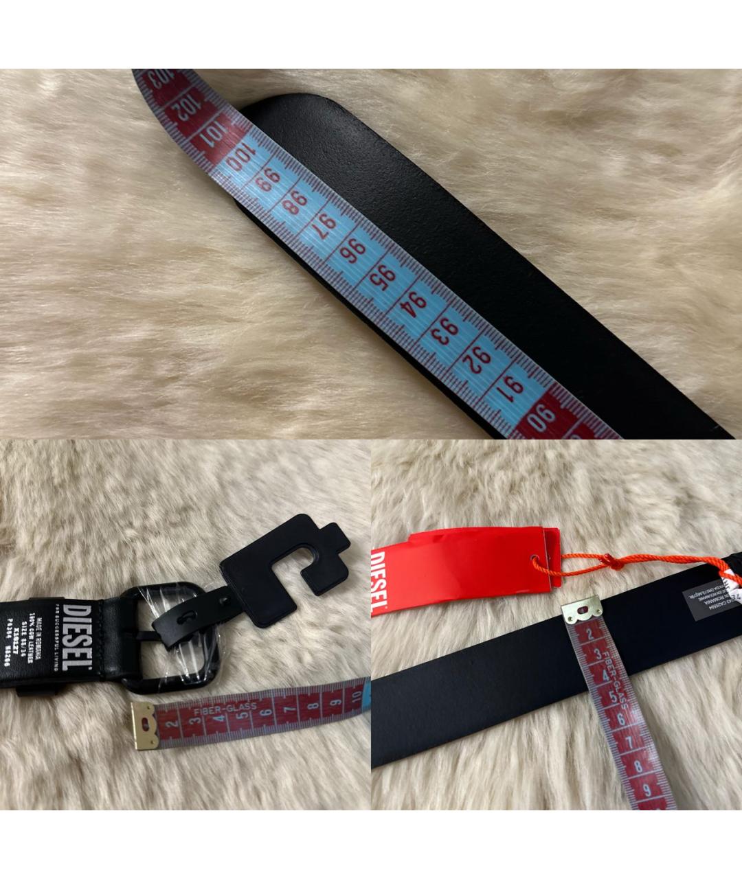 DIESEL Черный кожаный ремень, фото 6