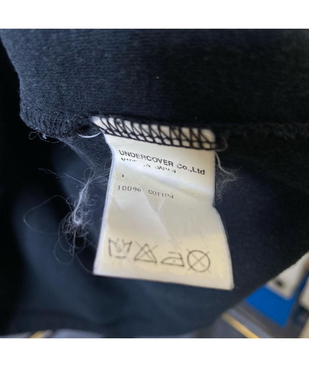 UNDERCOVER Черная хлопковая футболка, фото 7