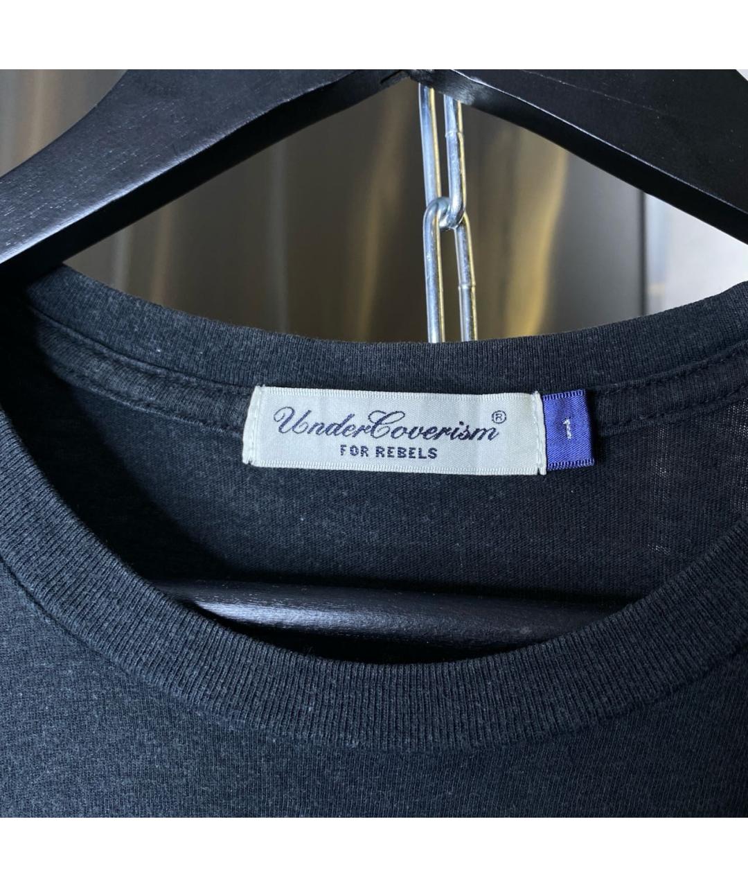 UNDERCOVER Черная хлопковая футболка, фото 4