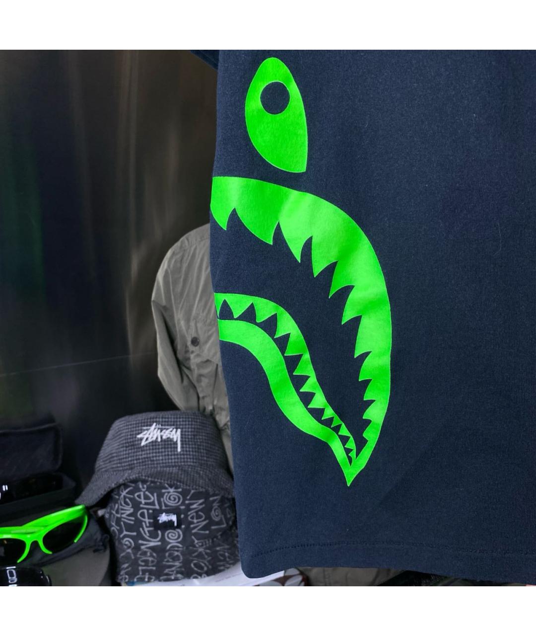 A BATHING APE Черная хлопковая футболка, фото 6