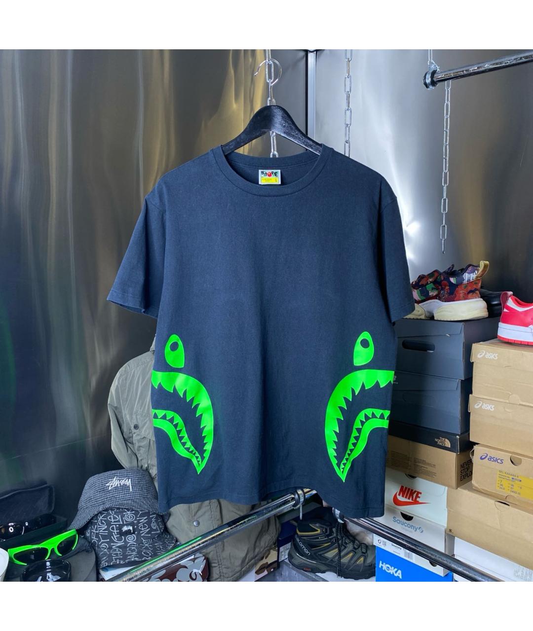 A BATHING APE Черная хлопковая футболка, фото 9