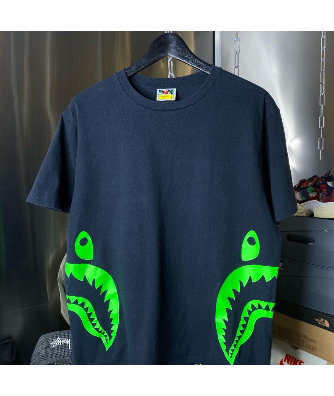 A BATHING APE Черная хлопковая футболка, фото 2