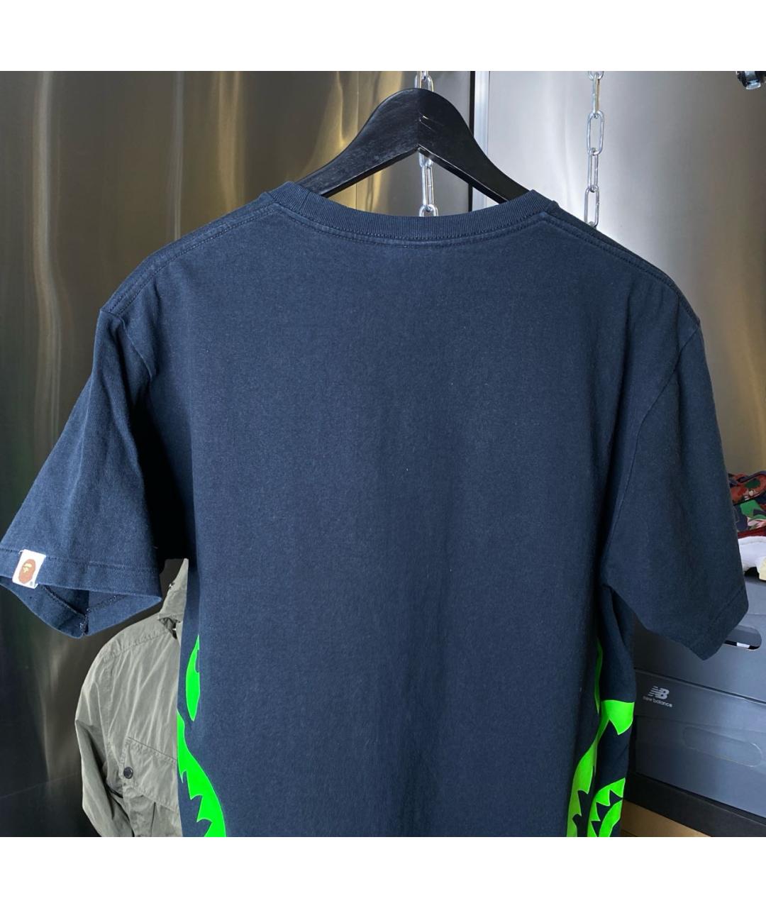 A BATHING APE Черная хлопковая футболка, фото 3