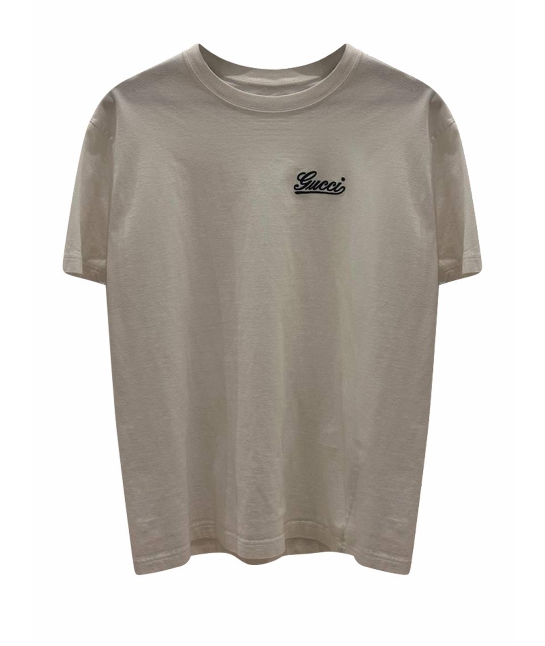 GUCCI Белая хлопковая футболка, фото 1