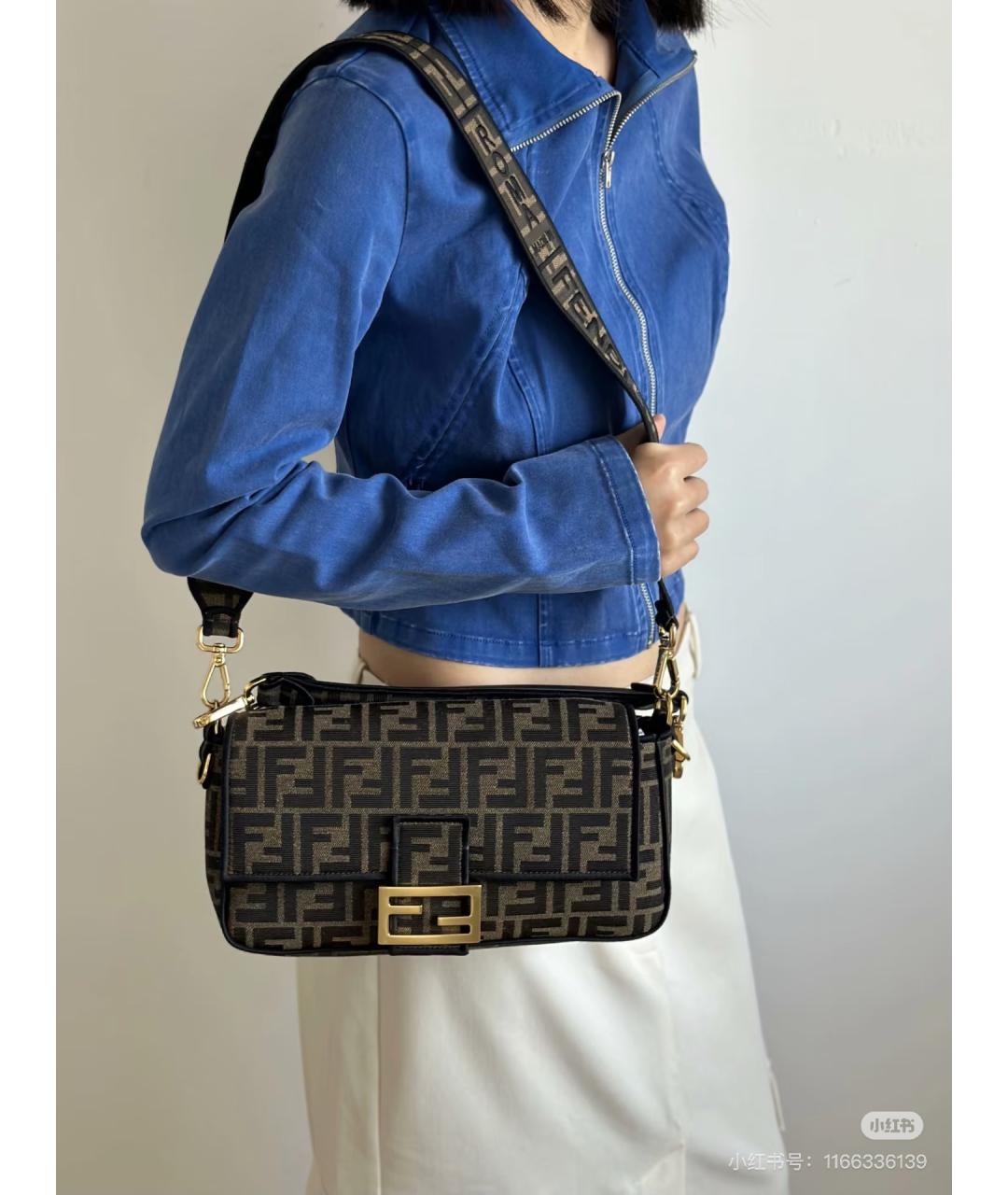 FENDI Черная сумка через плечо, фото 6