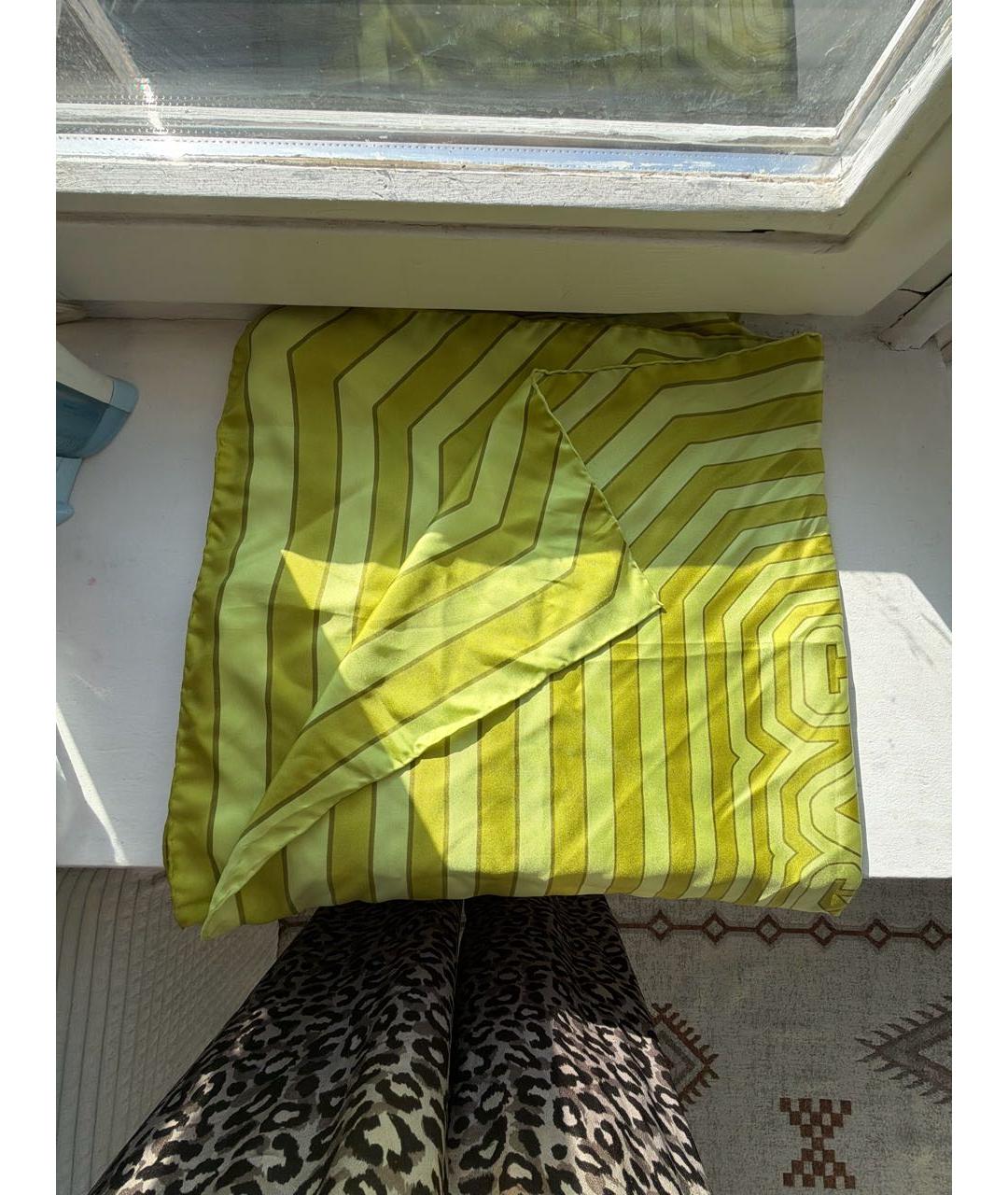 LANVIN Салатовый шелковый платок, фото 6