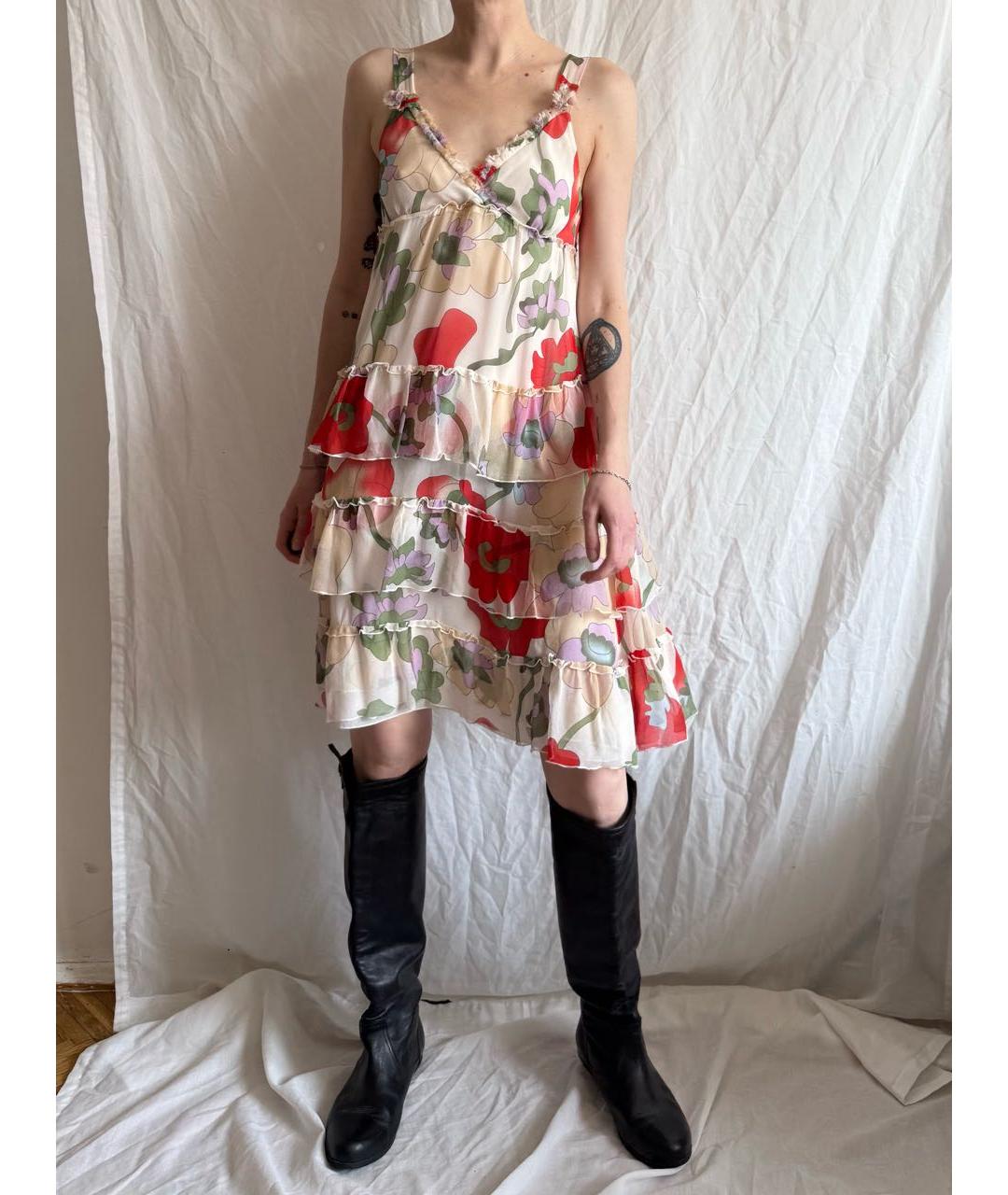 CHLOE Мульти шелковое повседневное платье, фото 4