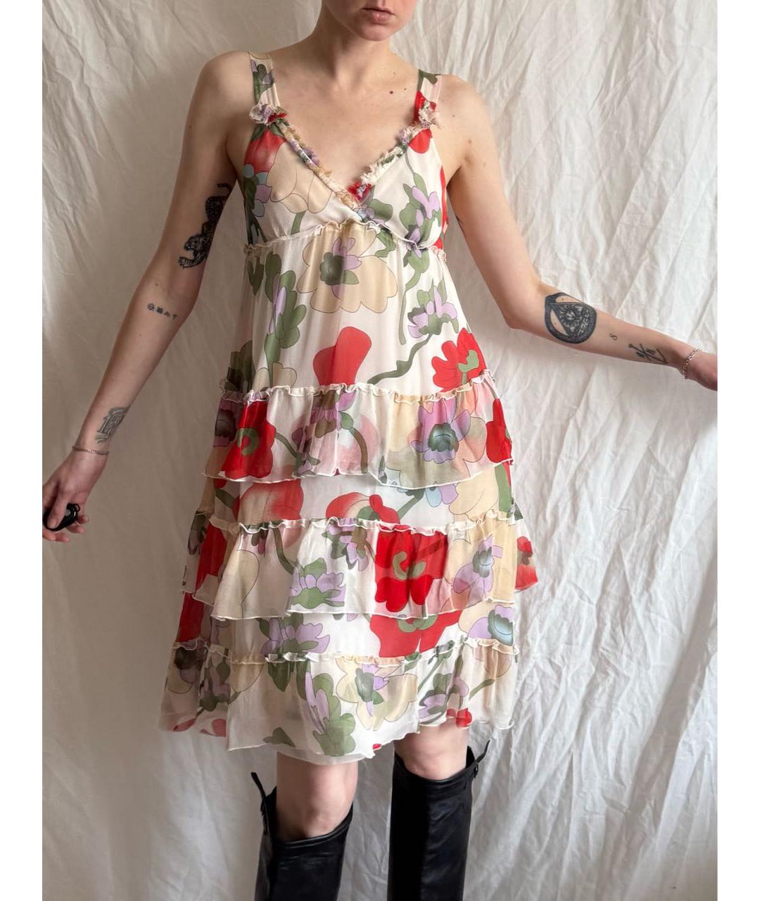 CHLOE Мульти шелковое повседневное платье, фото 5