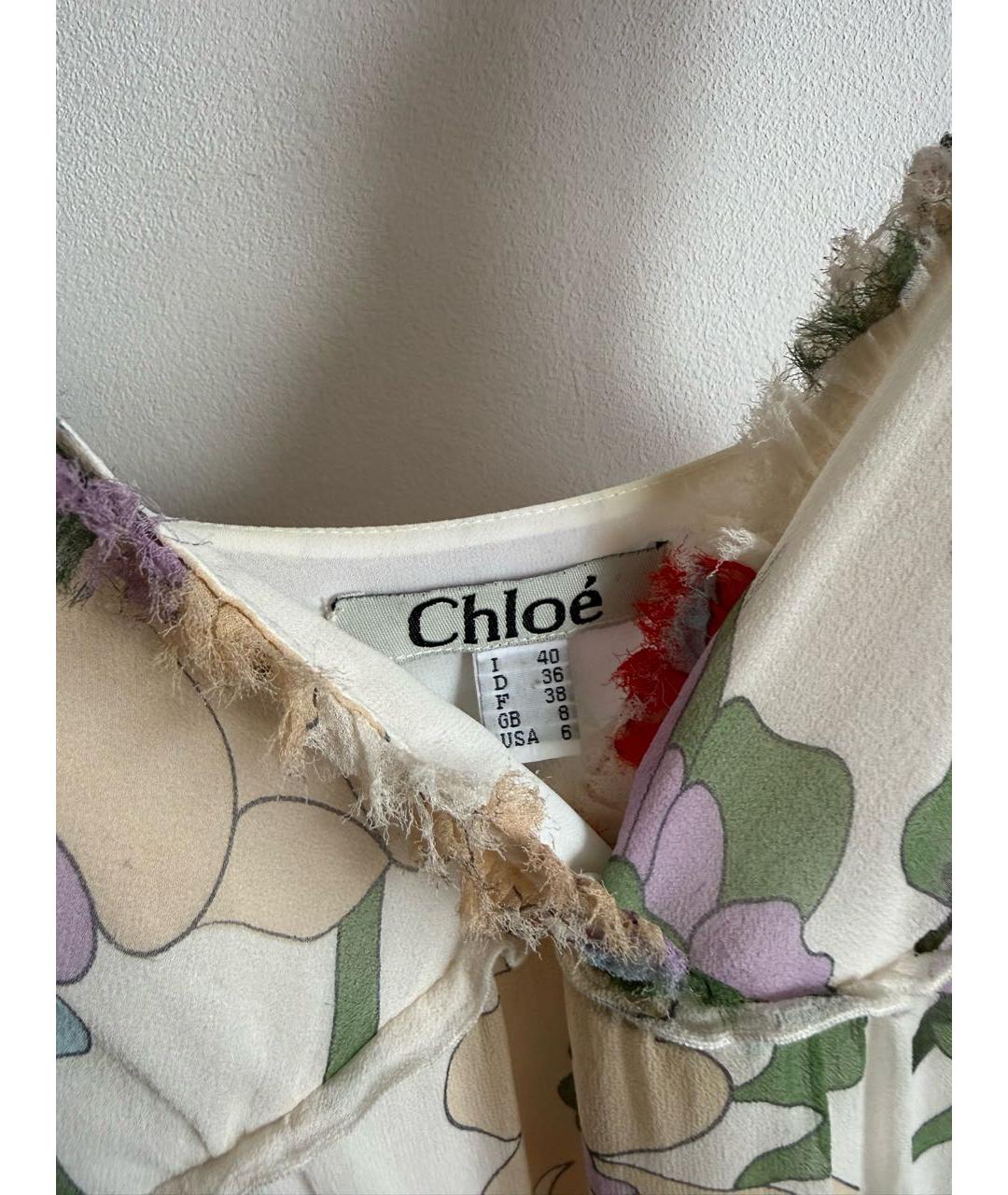 CHLOE Мульти шелковое повседневное платье, фото 2