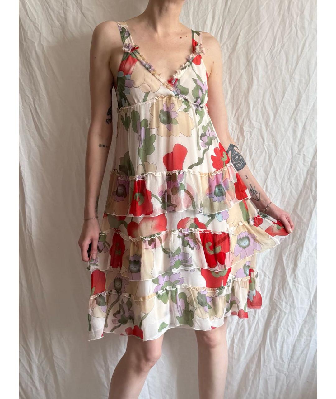 CHLOE Мульти шелковое повседневное платье, фото 8