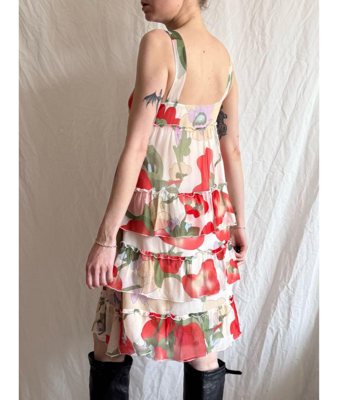 CHLOE Мульти шелковое повседневное платье, фото 7