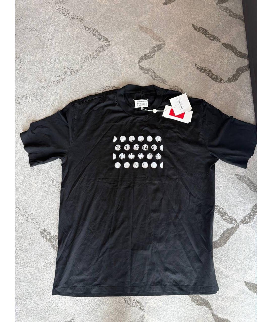 MM6 MAISON MARGIELA Черная хлопковая футболка, фото 4