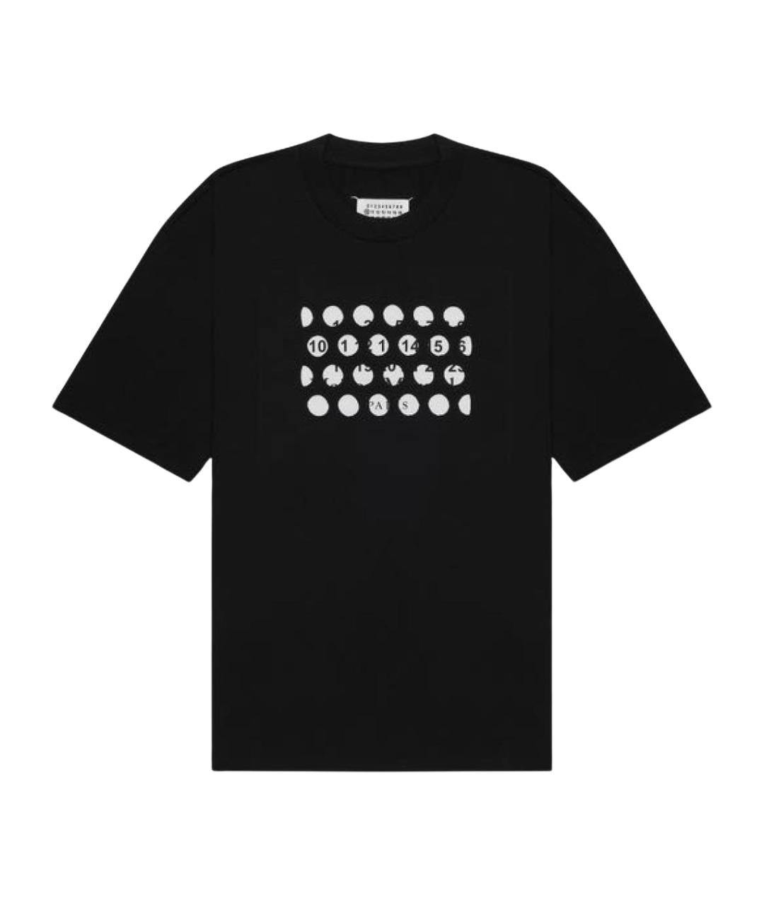 MM6 MAISON MARGIELA Черная хлопковая футболка, фото 1