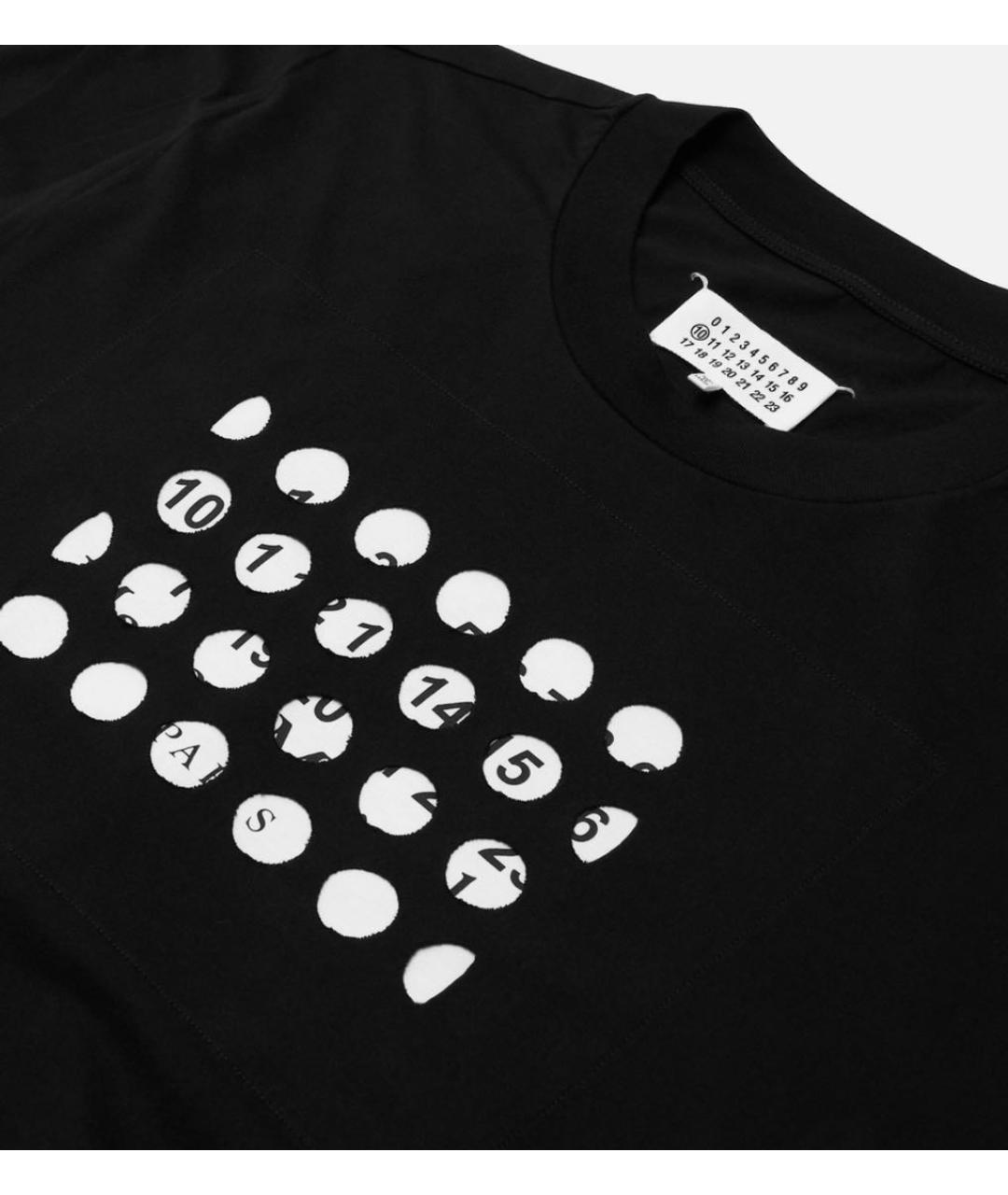 MM6 MAISON MARGIELA Черная хлопковая футболка, фото 3