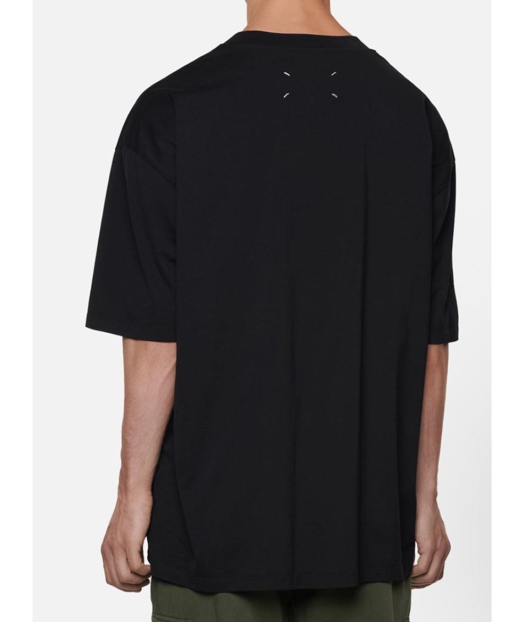 MM6 MAISON MARGIELA Черная хлопковая футболка, фото 2