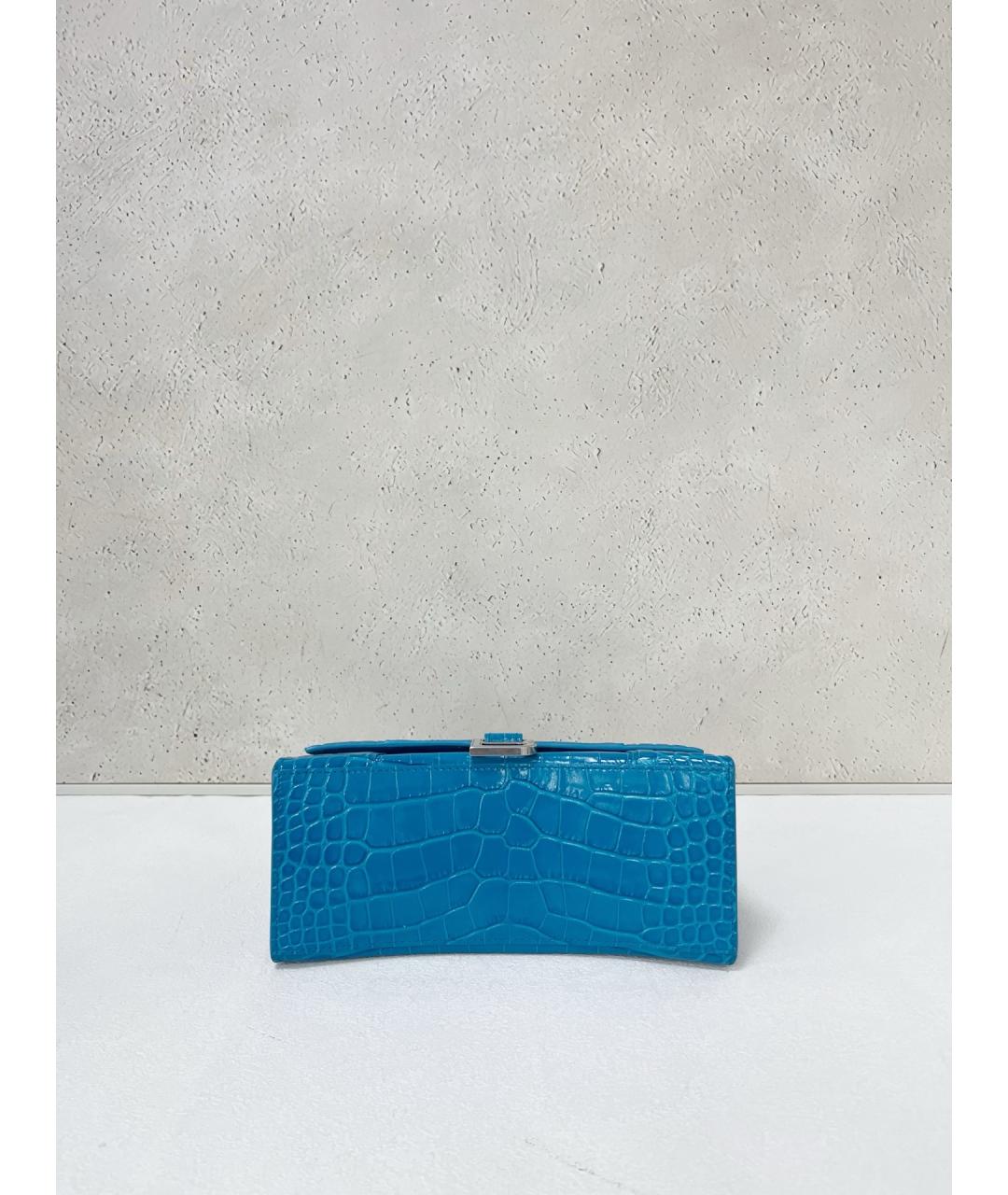 BALENCIAGA Синяя кожаная сумка через плечо, фото 5