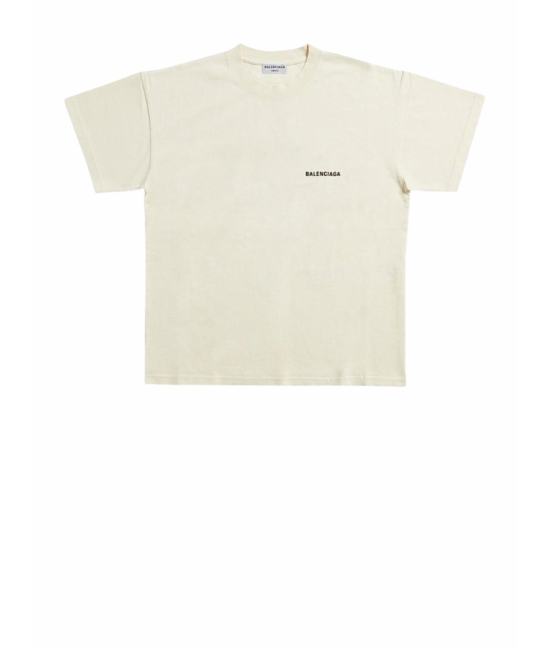 BALENCIAGA Белая хлопковая футболка, фото 1