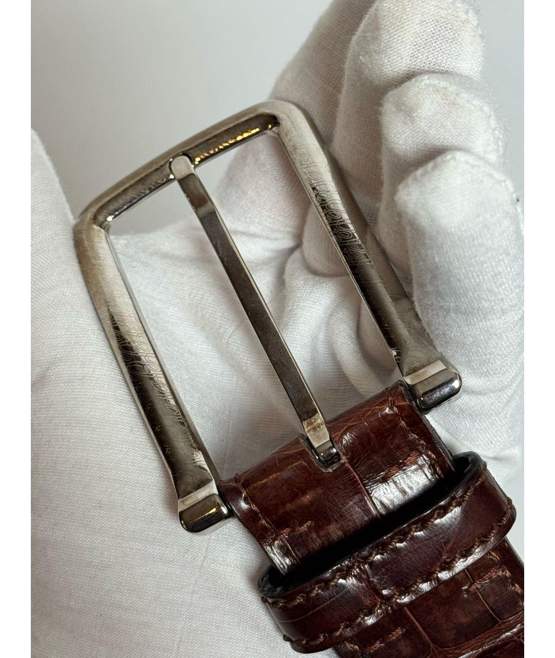 BRIONI Коричневый ремень из экзотической кожи, фото 6