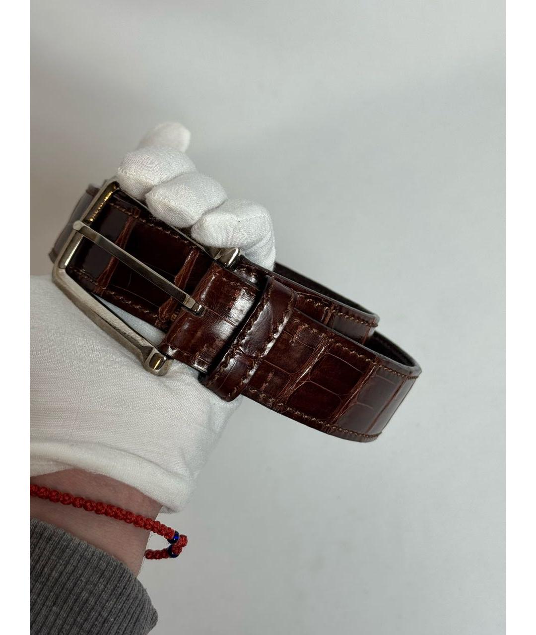 BRIONI Коричневый ремень из экзотической кожи, фото 2