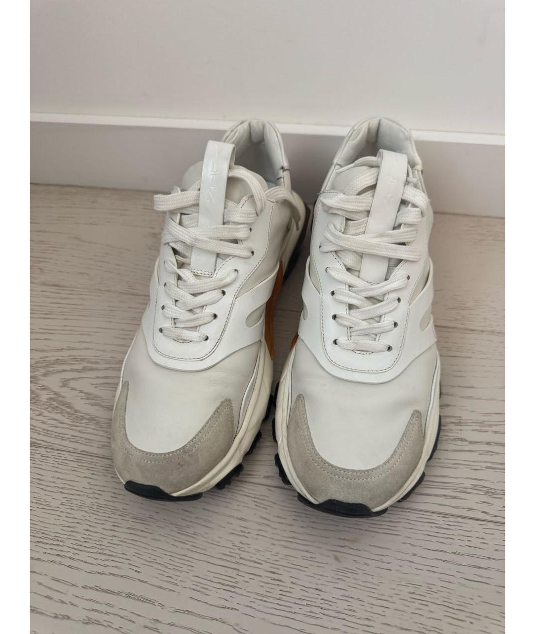 VALENTINO Белые кожаные низкие кроссовки / кеды, фото 2