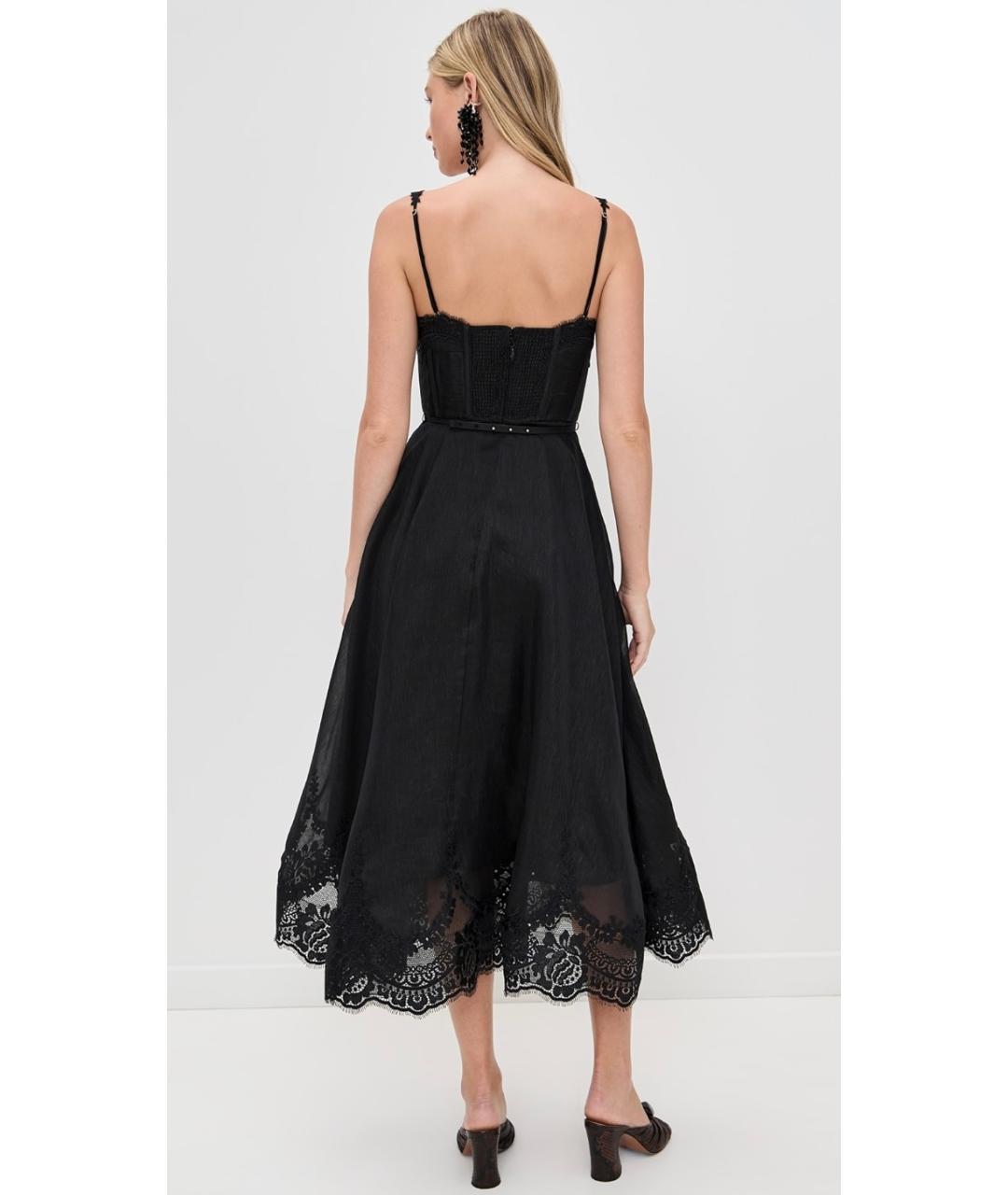 ZIMMERMANN Черное льняное коктейльное платье, фото 7