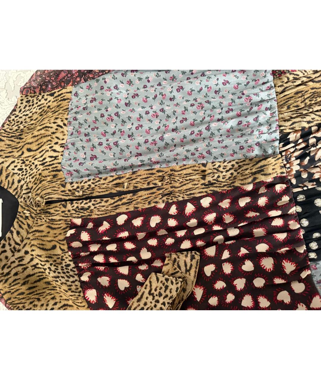 SAINT LAURENT Мульти шелковое повседневное платье, фото 3