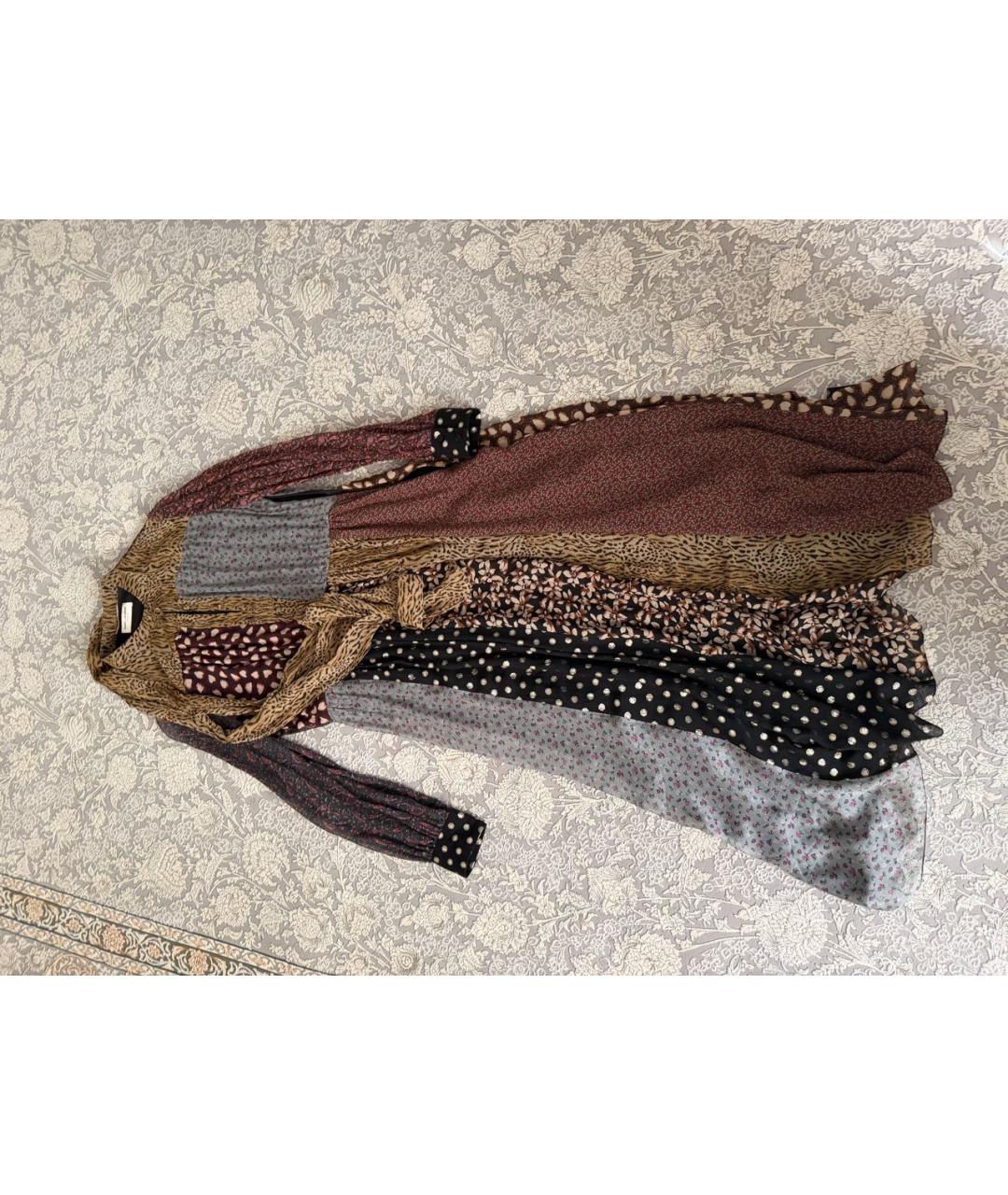 SAINT LAURENT Мульти шелковое повседневное платье, фото 5