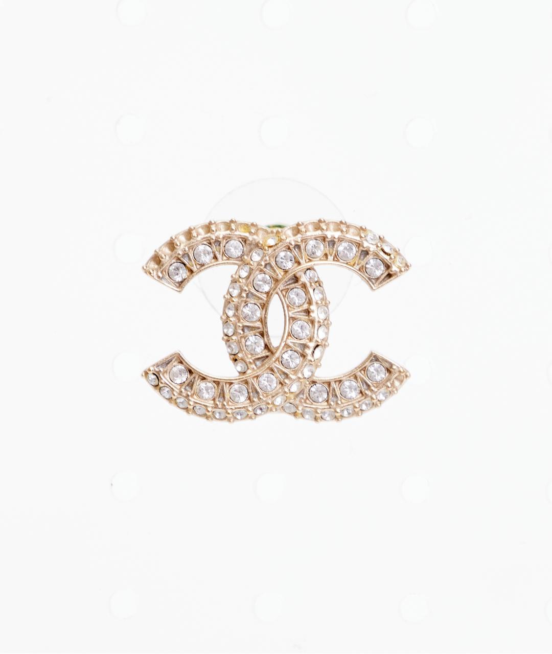 CHANEL Золотые металлические серьги, фото 2